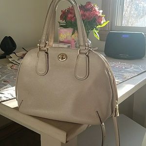 Coach leather birch grey handbag